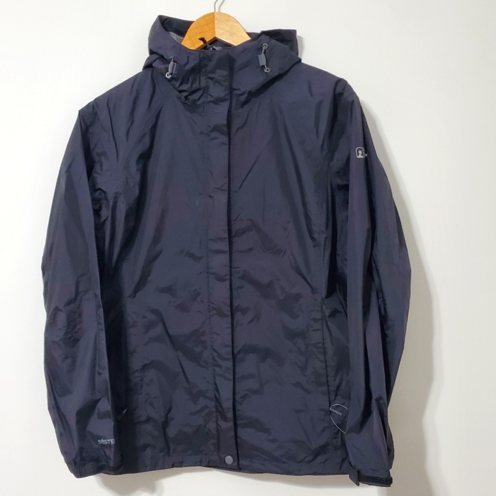 Eastern Mountain Sports EMS System3 Weatherproof Hooded Jacket Black Mens L